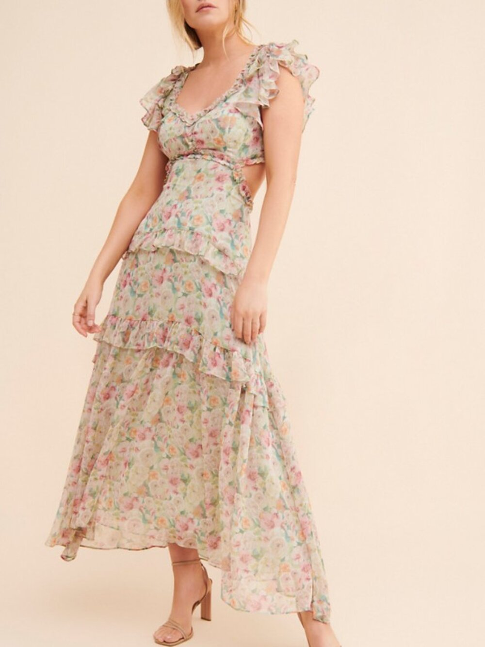 ASTR the Label Mable Ruffle Dress Size Medium - Picture 3 of 14